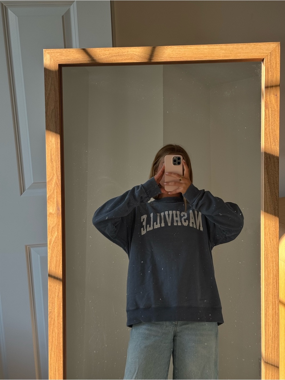 Brandy Melville Navy Nashville Crewneck